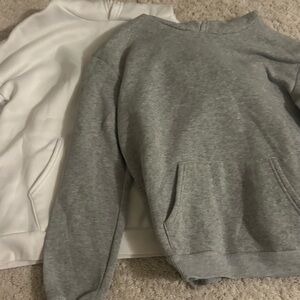 Women’s Grey and White Sweater Set